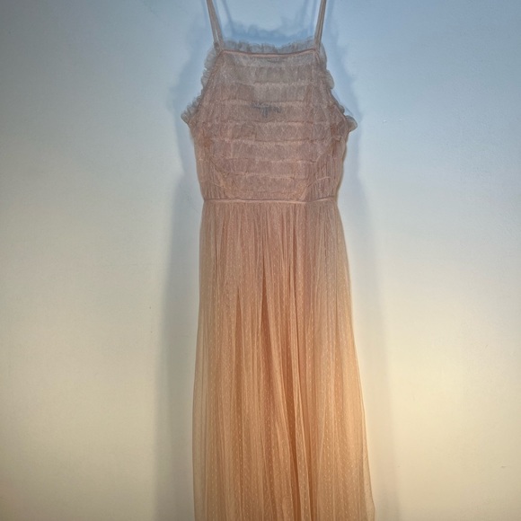Romeo + Juliet Couture Sheer Feminine Pink Peach Dress - Picture 12 of 12